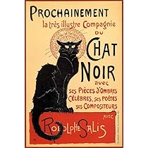 Laminated Le Chat Noir The Black Cat Vintage Advertisement Sign